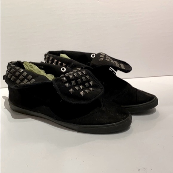 💜 SALE 2/$15 💜  Black Sneakers w/ studs!!! - Picture 3 of 5
